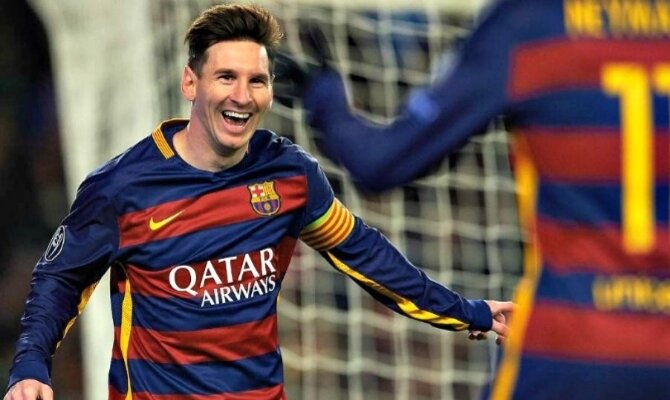 Messi celebrando un gol