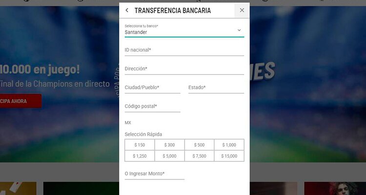 Realizar depósitos con Banco Santander