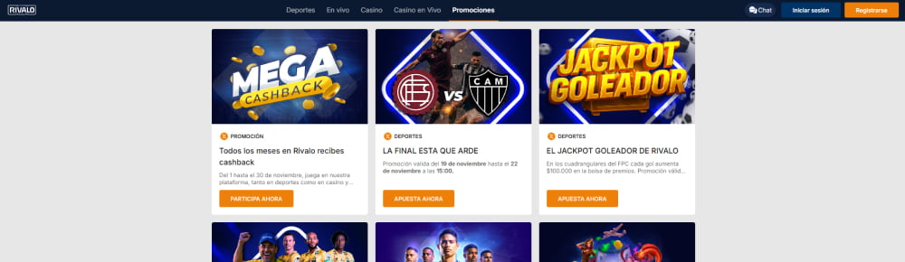 Bono de bienvenida Rivalo