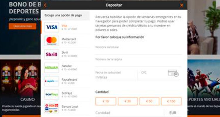 Ingresar dinero con Skrill