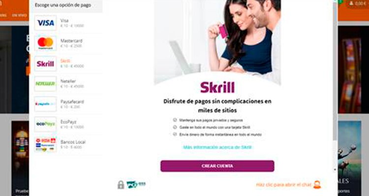 Depositar con Skrill